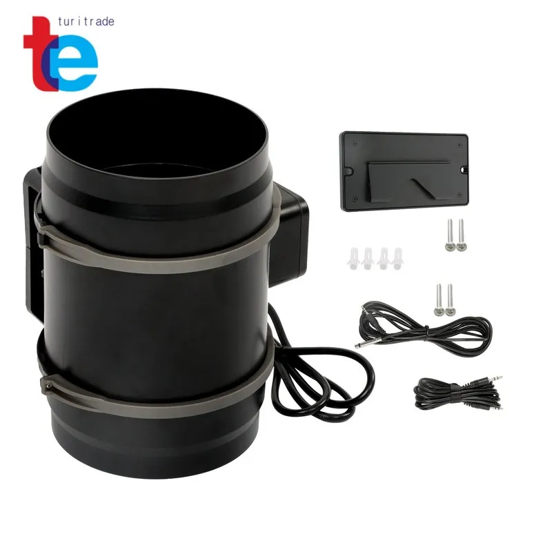 Вентилятор 8" Inline Duct Fan 807CFM Plastic ABS EC Motor Temperature & Humidity — фото лота 1