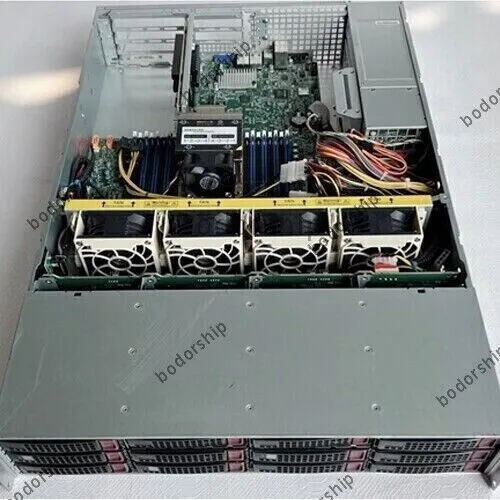 Сервер Supermicro H11SSW-NT Server/12X3.5"(2X NVME)+1XEPYC 7702/8X32G 3200MHz/1X