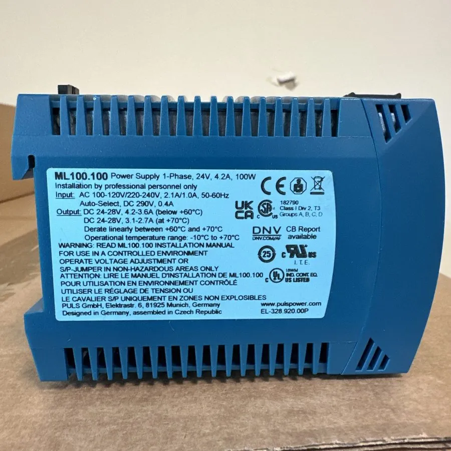 Блок питания PULS ML100.100 DIN Rail Power Supply 100-120/220-240VAC 100 Watt 24 — фото лота 1