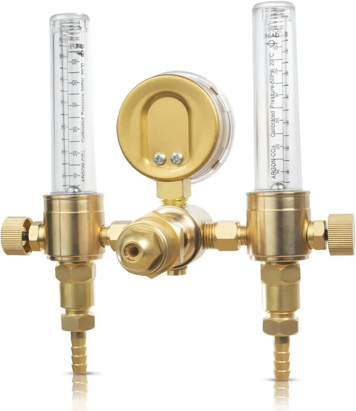 Расходомер Welder Dual Output Argon CO2 Gas Regulator Flowmeter 0-60CFH CGA580