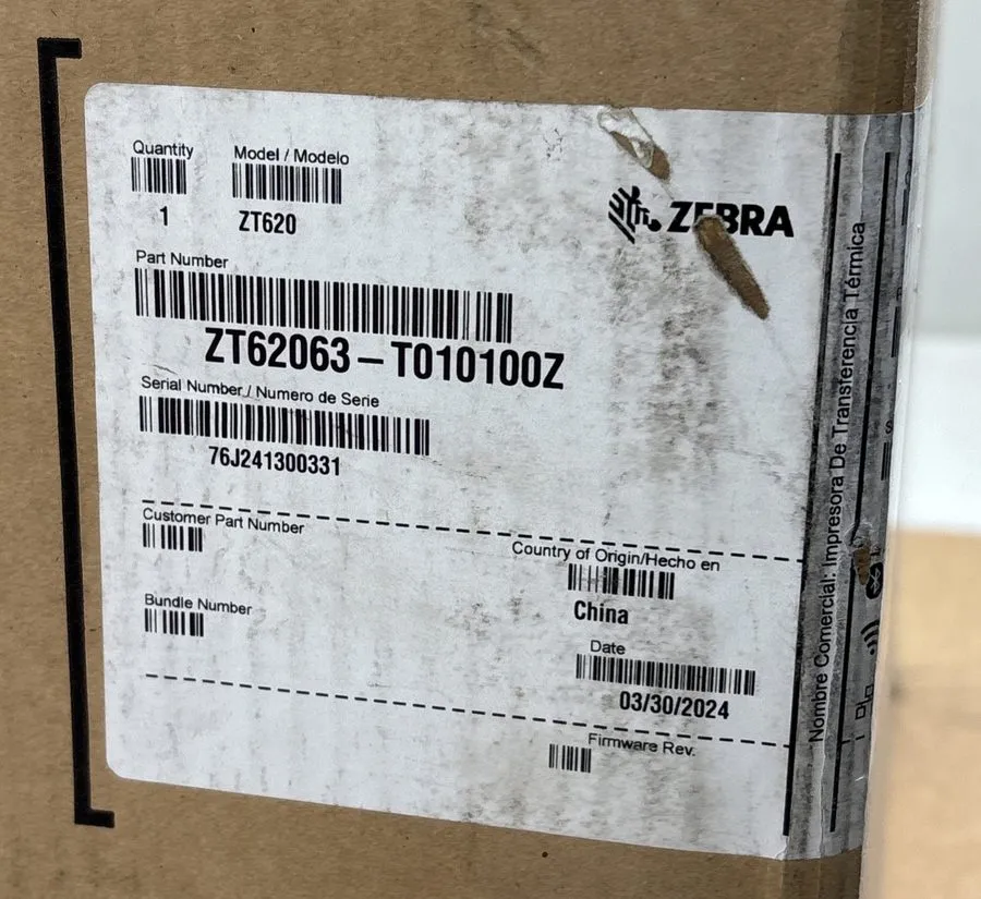 Принтер этикеток Zebra ZT620 Thermal Label Printer 300dpi USB, Ethernet ZT62063-