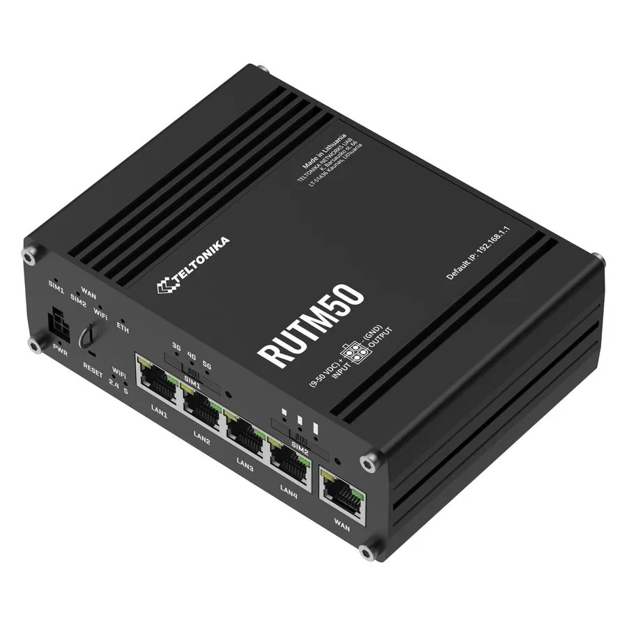Маршрутизатор Teltonika RUTM50 Cellular 5G Router; Speeds of up to 3.4 Gbps; Dua — фото лота 1