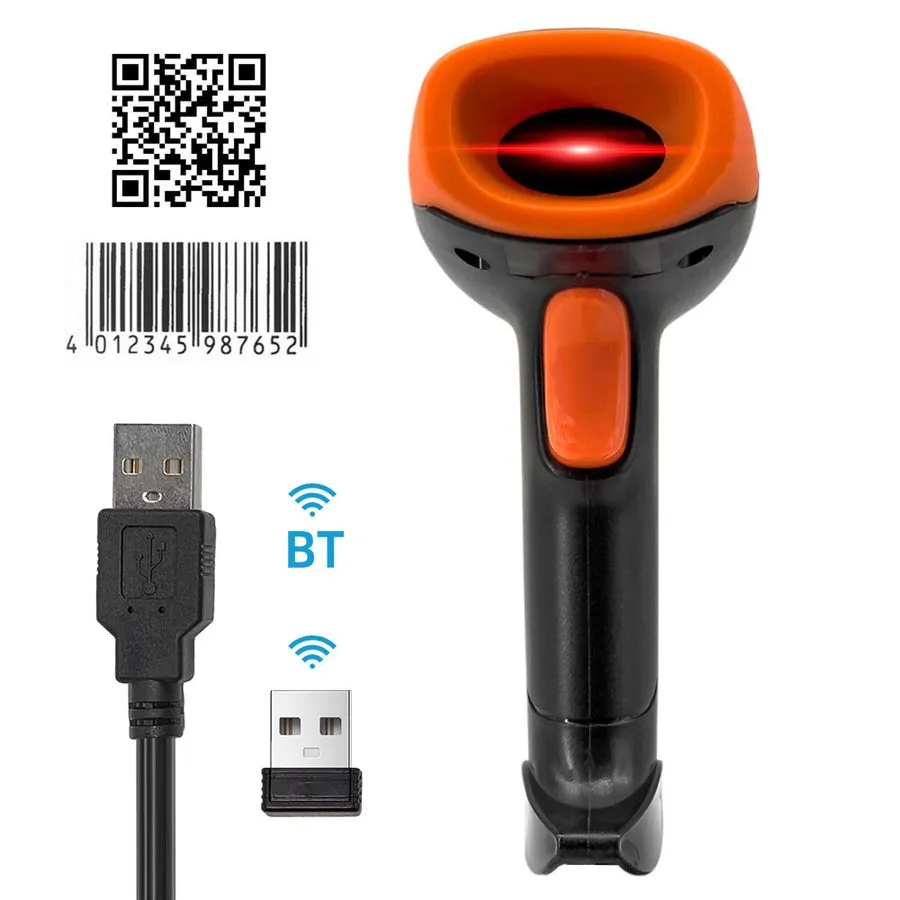 Сканер штрих-кода Handheld 1D/2D/QR Barcode +2.4G USB Wired Bar Code L1U1