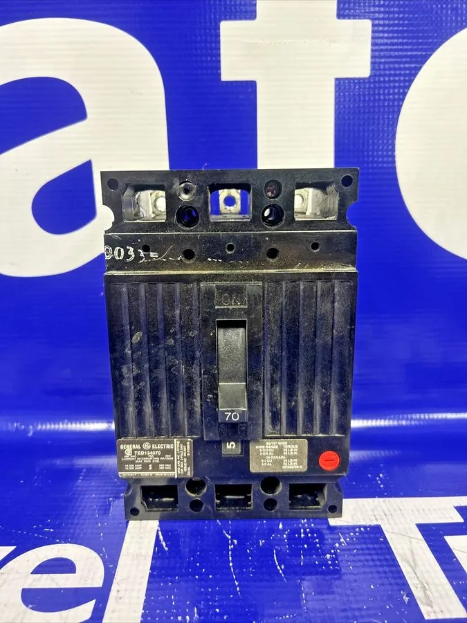 Автоматический выключатель GE TED134070 Circuit Breaker W/ Shunt Trip 70A 3P 480
