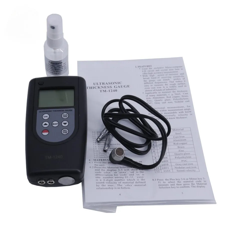 Толщиномер TM-1240 Ultrasonic Thickness Meter Thickness Gauge Tester Range 0.75~