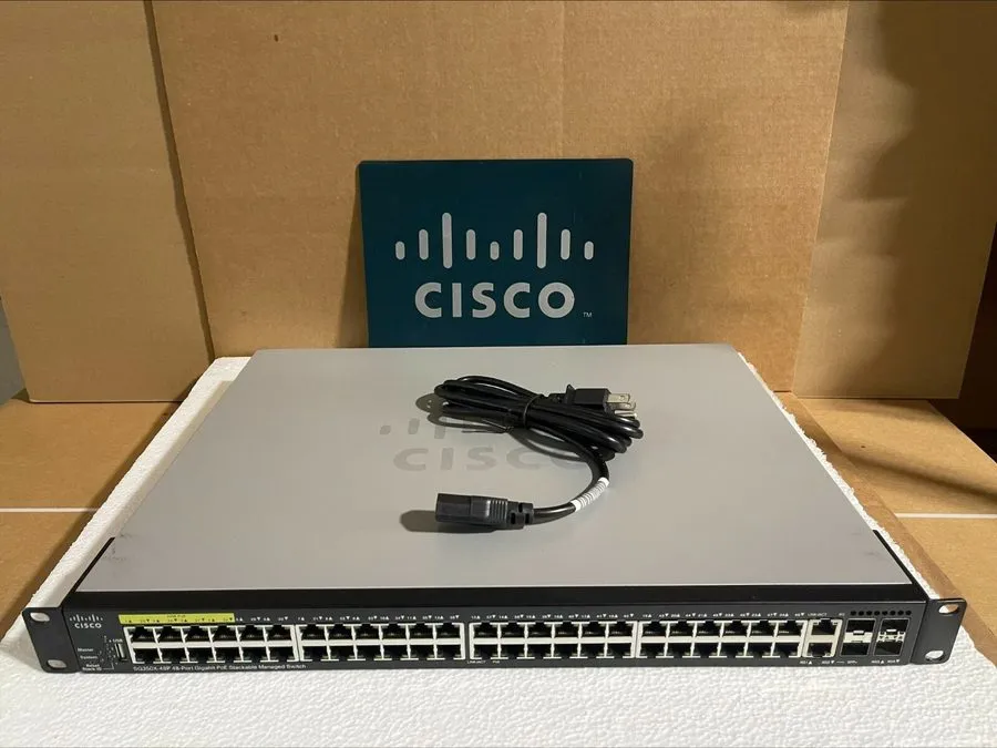 Коммутатор Cisco SG350X-48P-K9 48 port Gigabit Poe Stackable Network Switch