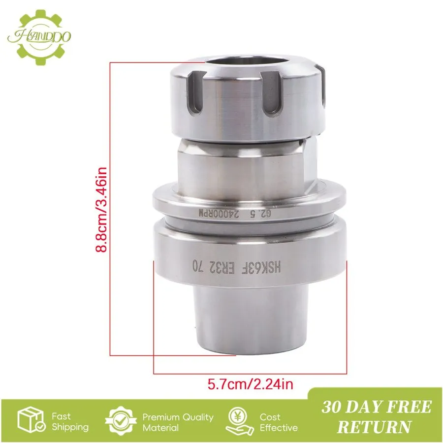 Патрон HSK63F-ER32-70L Collet Chuck Tool Holder G2.5 24000 RPM CNC Router
