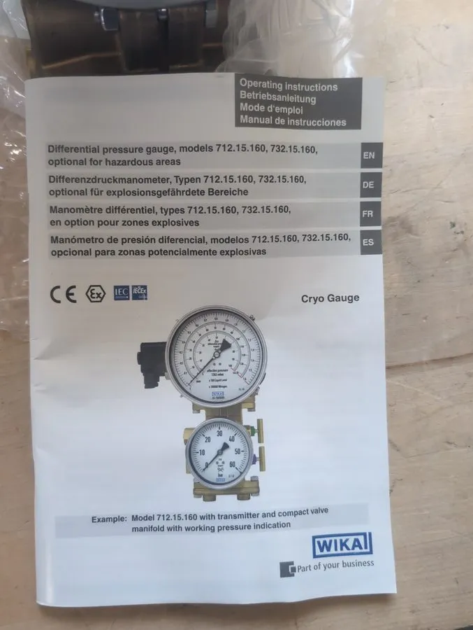 Трубопроводная арматура Wika 712.15 6" 725 PSI Pressure Gauge 52120252 Carbo Tec — фото лота 1