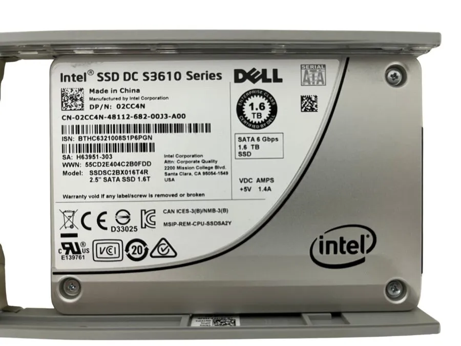 SSD-накопитель Intel DC S3610 Series 1.6TB SSD 02CC4N 2.5" SSDSC2BX016T4 SATA En — фото лота 2