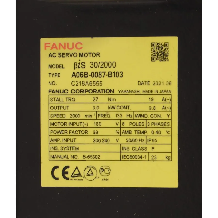 Серводвигатель 100% test Fanuc A06B-0087-B103 by DHL or EMS