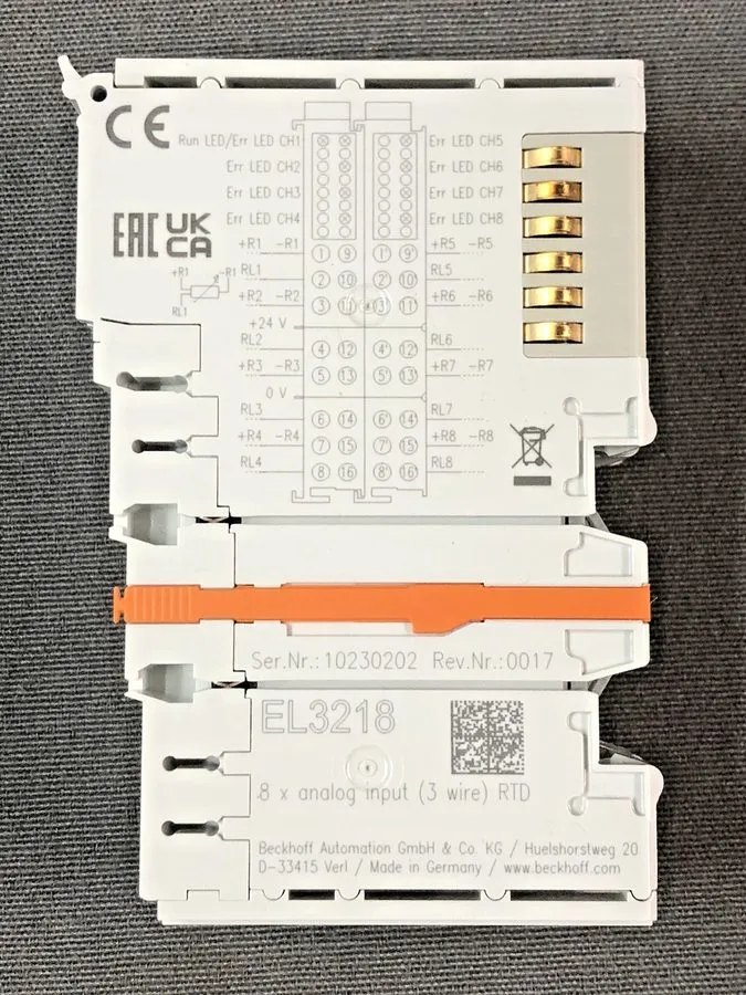 Модуль ввода-вывода Beckhoff EL3218 EtherCAT Terminal 8-channel analog input — фото лота 1
