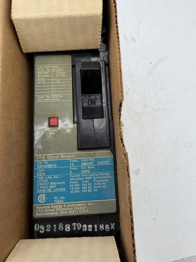 Автоматический выключатель Siemens ED42B015 Sentron Series Circuit Breaker 15A 2