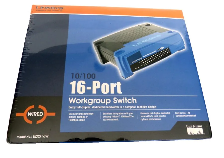 Коммутатор Linksys by Cisco 16-Port Workgroup 10/100 Switch Black EZXS16W