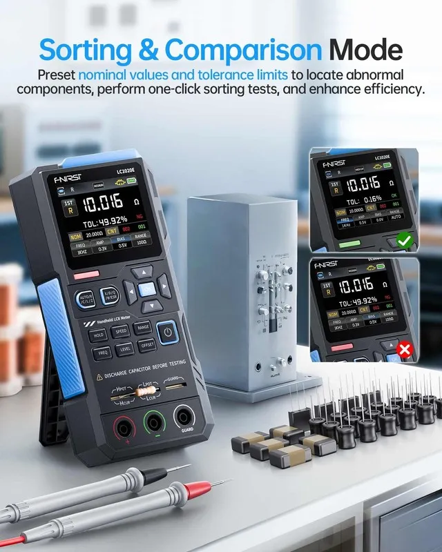 Тестер LC1020E 100kHz LCR Meter, 19,999 Counts Resistor Inductor Capacitor Teste