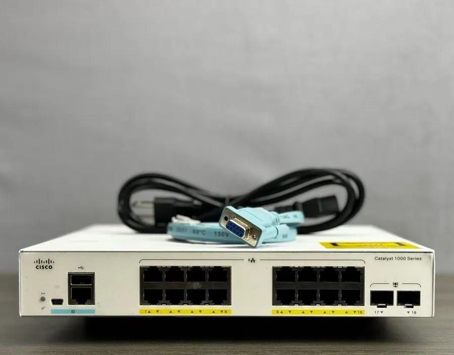 Коммутатор Cisco Catalyst C1000-16FP-2G-L 16-Port Gigabit PoE+ Switch 240W 2 SFP