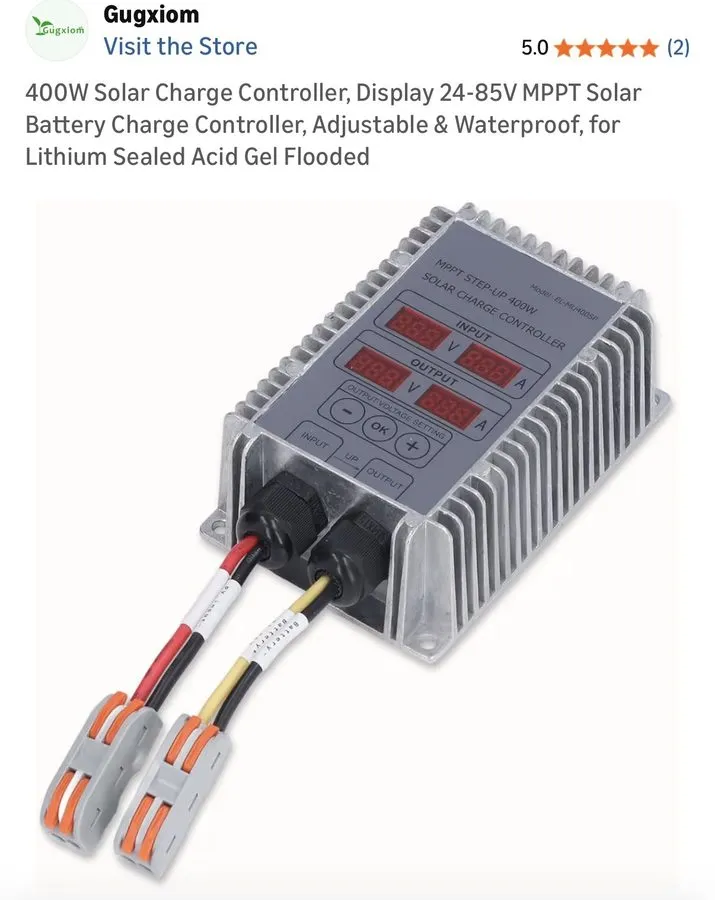 Аккумулятор EL-MU400SP MPPT Step-up Charge Controller 400W PV Input Power — фото лота 1