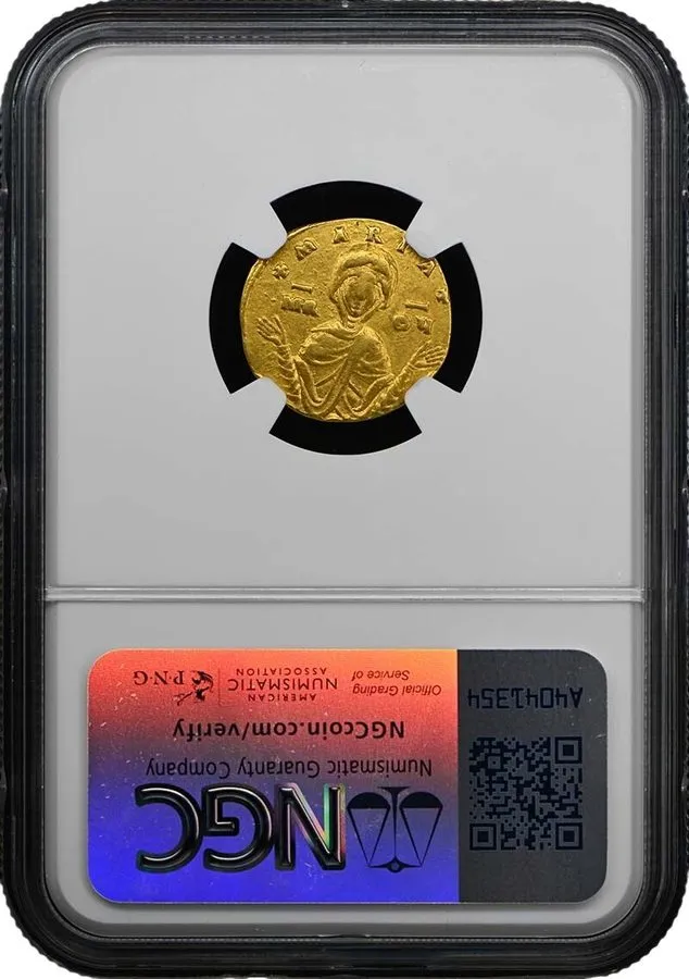 Лабораторный прибор Leo VI AD 886-912 Virgin Mary BYZANTINE Solidus 4.25g NGC VF — фото лота 1