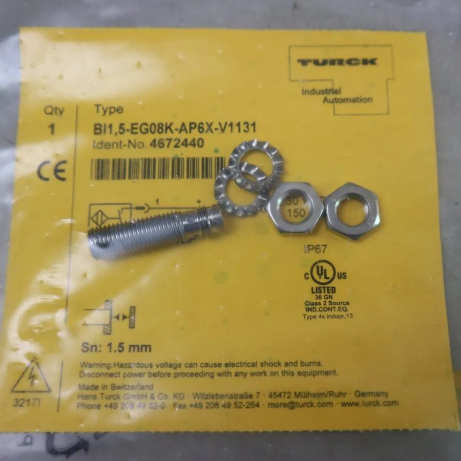 Датчик приближения TURCK inductive proximity switch sensor BI1.5-EG08K-AP6X-V113