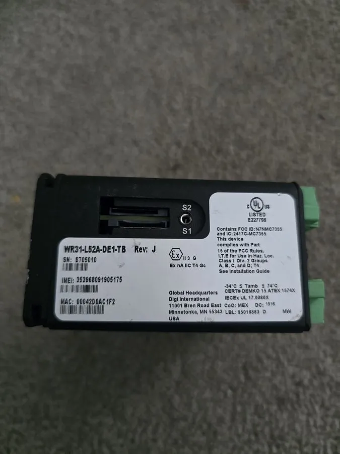 Маршрутизатор Digi Transport WR31-L52A-DE1-TB Cellular Modem/Wireless Router