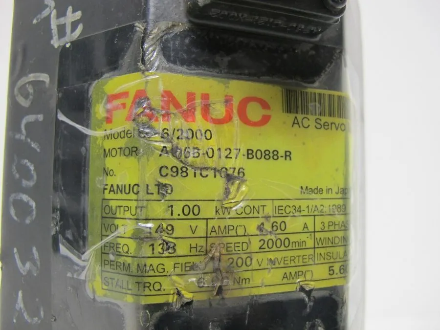 Серводвигатель FANUC / A06B-0127-B088 / AC SERVO MOTOR, 1kW