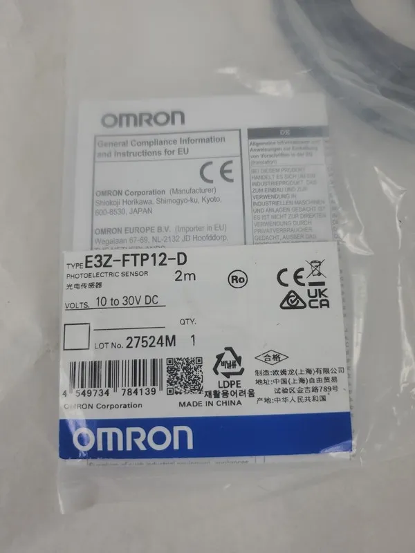 Фотоэлектрический датчик OMRON E3Z-FTP12 D 2M 10-30VDC Photoelectric Sensor 2m N — фото лота 2