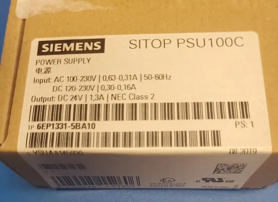 Блок питания SIEMENS 6EP1331-5BA10 SITOP 24 VDC 1.3A POWER SUPPLY