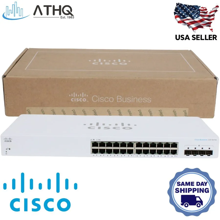 Коммутатор Cisco CBS220-24T-4G EU 24-port Gigabit Switch 4SFP Express