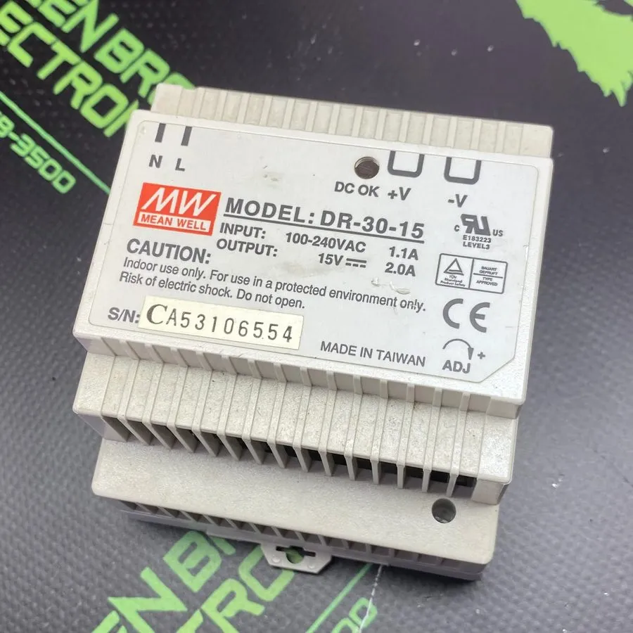Блок питания DIN Rail 30W 15V 2A DR-30-15 AC to DC SMPS Industrial DIN RAIL Powe — фото лота 1