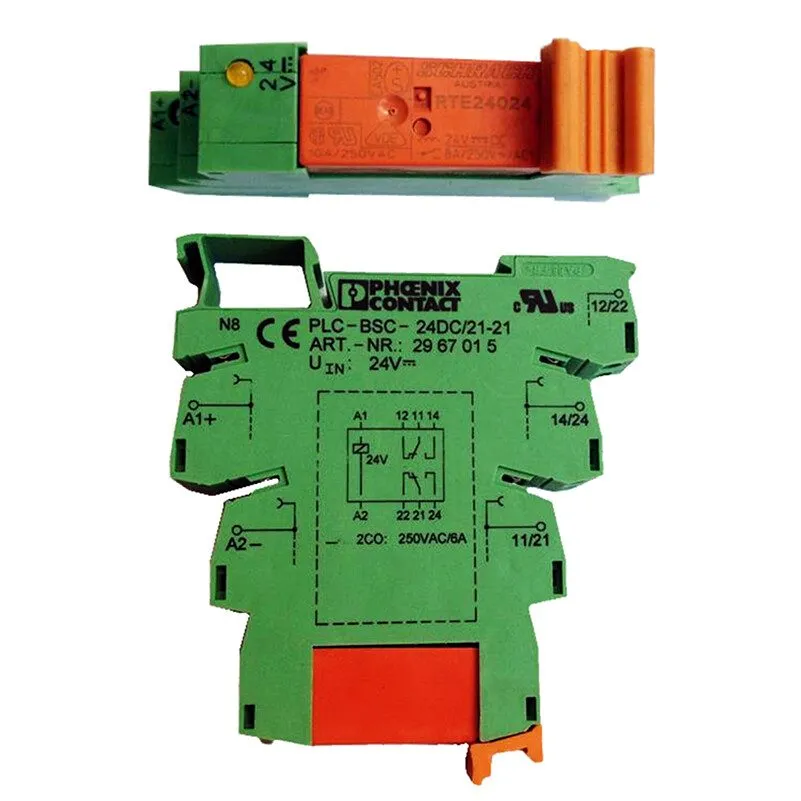 ПЛК PHOENIX RTE24024 24VDC Relay with PLC-BSC-24DC-21-21 Socket