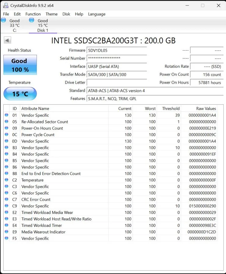 SSD-накопитель Intel DC S3700 200GB SATA Write Intensive 6Gbps SSD 6P5GN SSDSC2B — фото лота 2