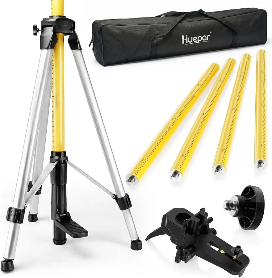 Нивелир 12 Ft./3.7M Professional Laser Level Pole with Tripod and 1/4-Inch by 20