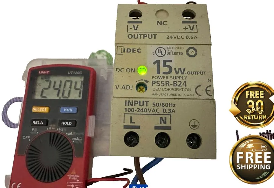 Блок питания IDEC PS5R-B24 PS5R Series Power Supply 15W 24VDC 0.6A DIN Rail Moun