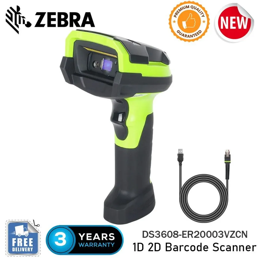 Сканер штрих-кода Zebra DS3608-ER Ultra-Rugged IP65 Extended Range USB 2D Handhe
