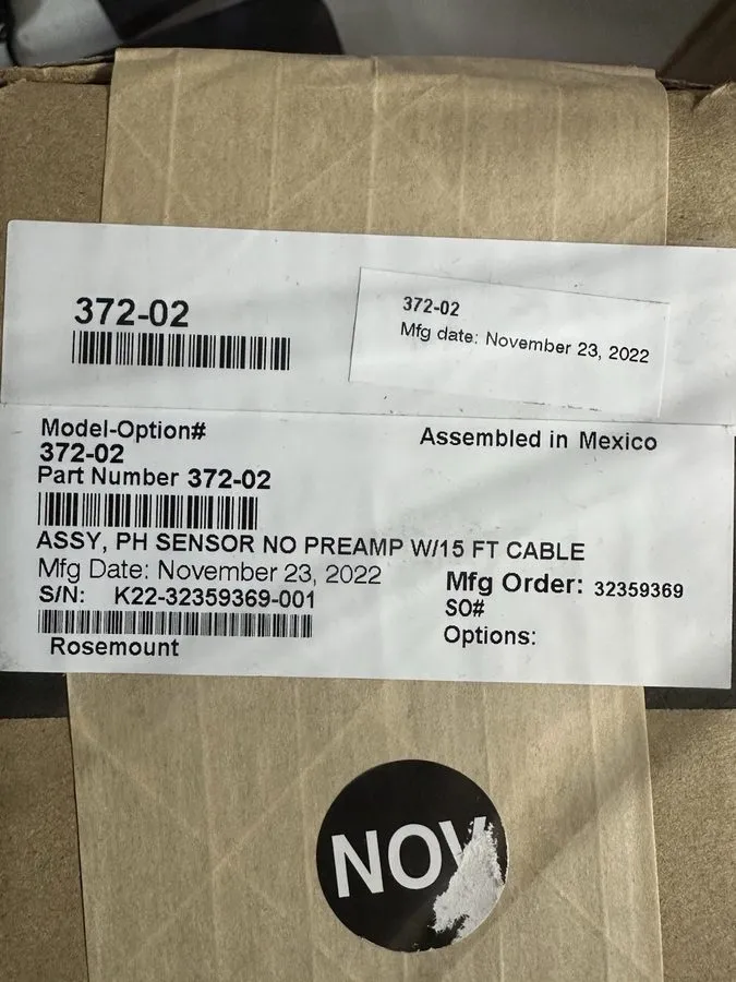 Датчик ROSEMOUNT EMERSON 372-02 PH SENSOR
