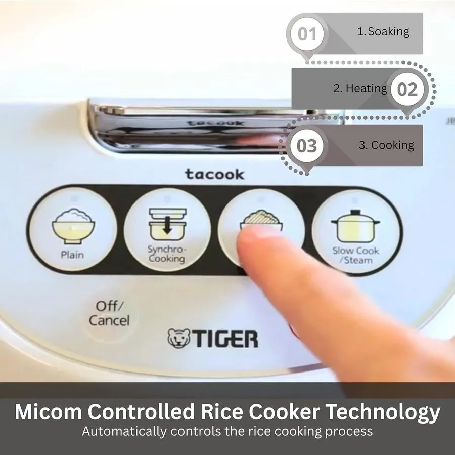 Рисоварка TIGER JBV-A10U 5.5-Cup (Uncooked) Micom Rice Cooker and Warmer with Ta