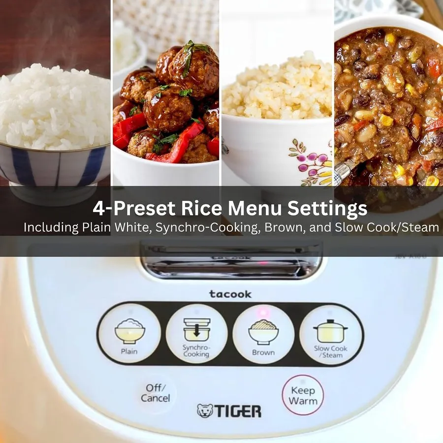 Рисоварка TIGER JBV-A10U 5.5-Cup (Uncooked) Micom Rice Cooker and Warmer with Ta — фото лота 2