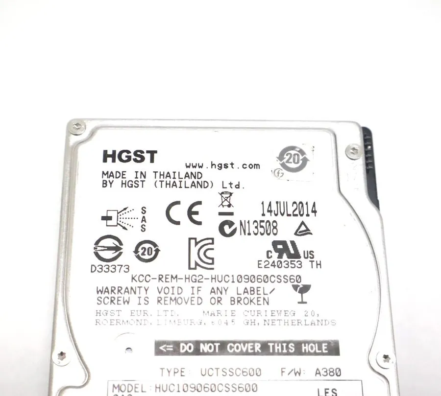 Жёсткий диск Hitachi HUC109060CSS600 600GB 10k 6Gbps 2.5" SAS Hard Disk Drive HD