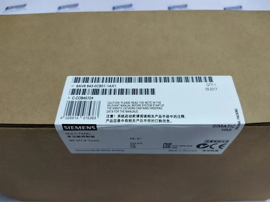 Панель оператора Siemens 6AV6643-0CB01-1AX1 MP277 Touch Panel HMI