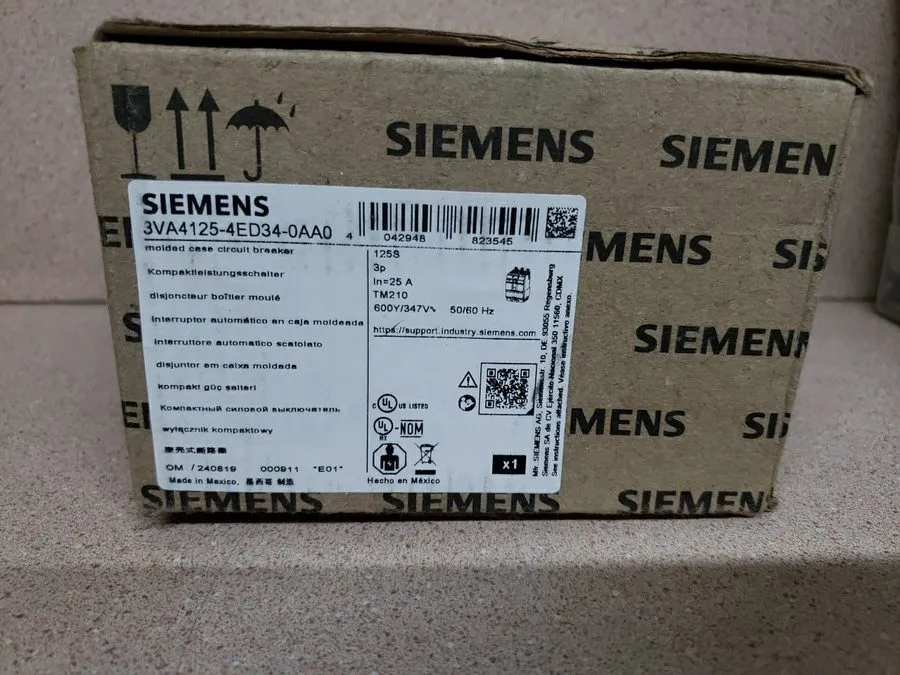 Автоматический выключатель Siemens 3VA4125-4ED34-0AA0 3p 25a 25k Circuit Breaker