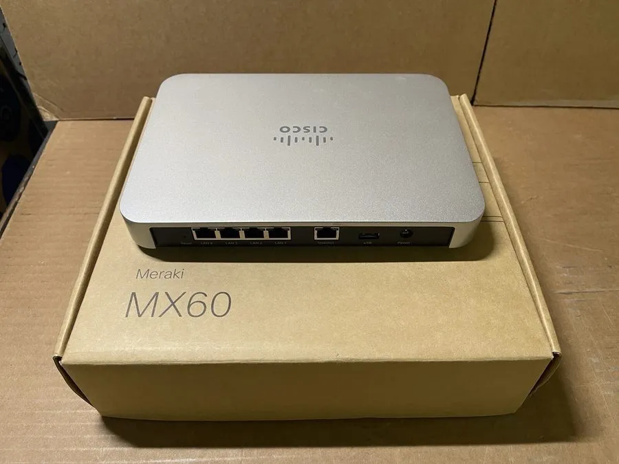 Маршрутизатор Cisco Meraki MX60 Cloud Managed Security Appliance UNCLAIMED