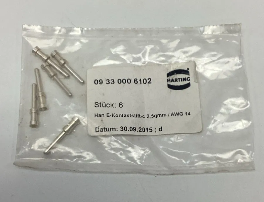 Электронный компонент WOW Harting Han E STI-C 09330006102 AWG 14 Silver Plated T