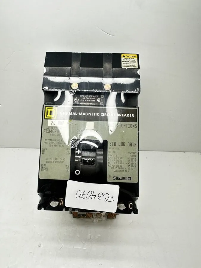Автоматический выключатель Square D FC34070 70A 3P 480V I-Line Molded Case Circu