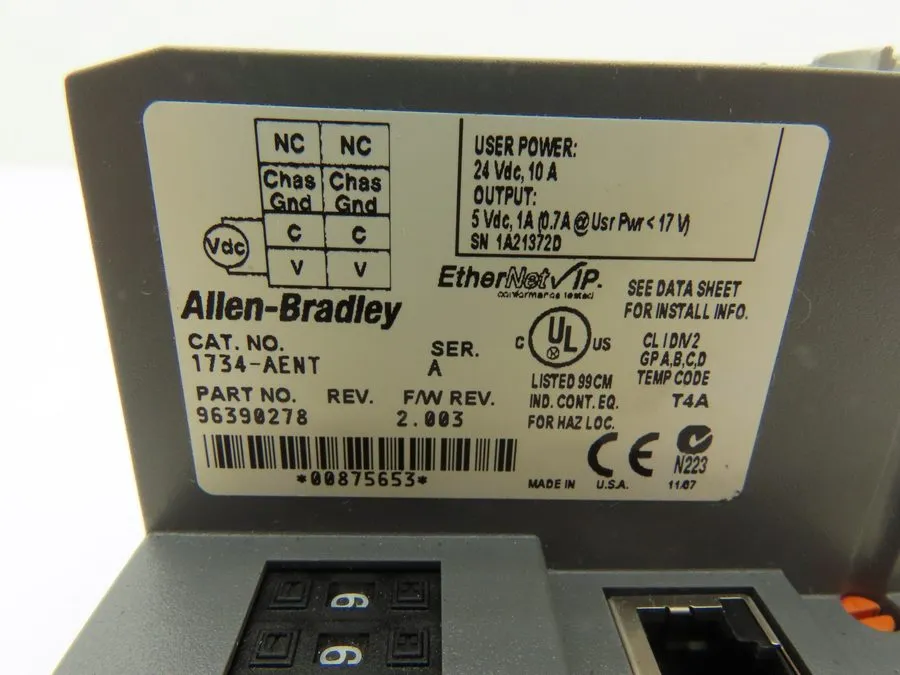 Модуль ввода-вывода Allen-Bradley 1734-AENT / C POINT I/O Ethernet Network Adapt