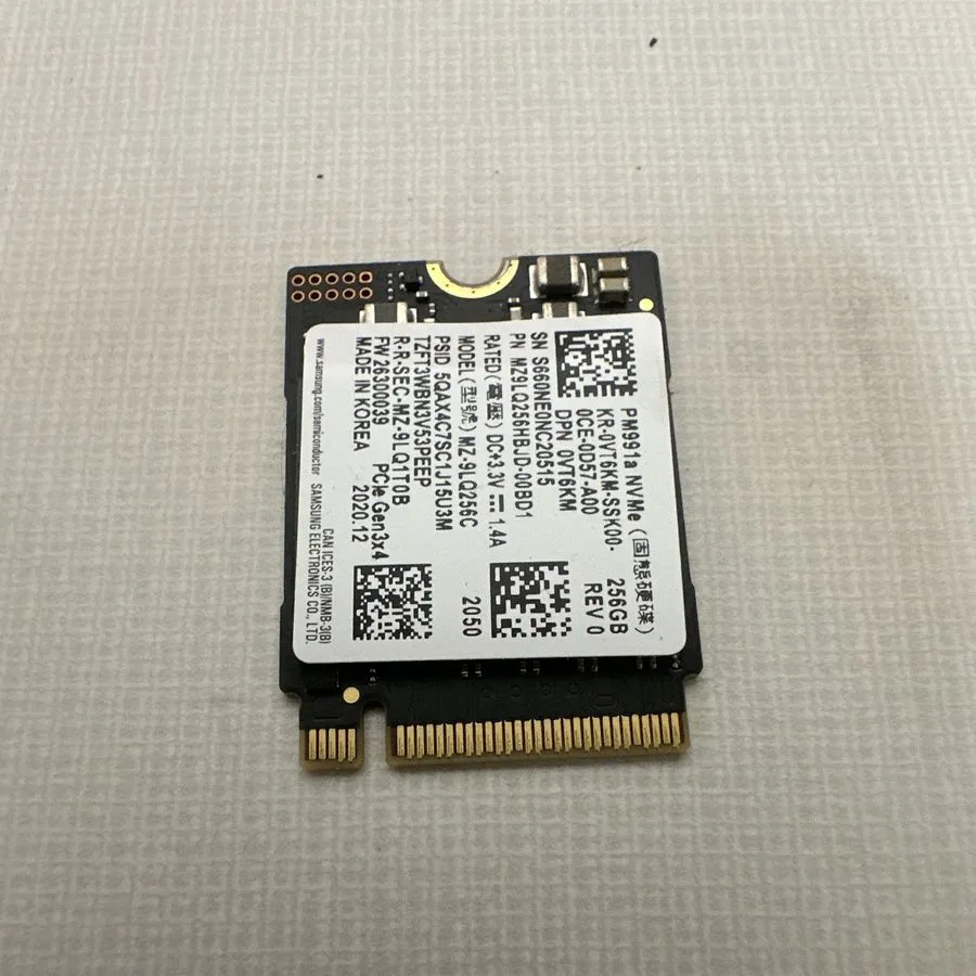 SSD-накопитель Samsung PM991a 256GB NVMe PCIe Gen3x4 M.2 2230 SSD MZ9LQ256HBJD-0 — фото лота 2