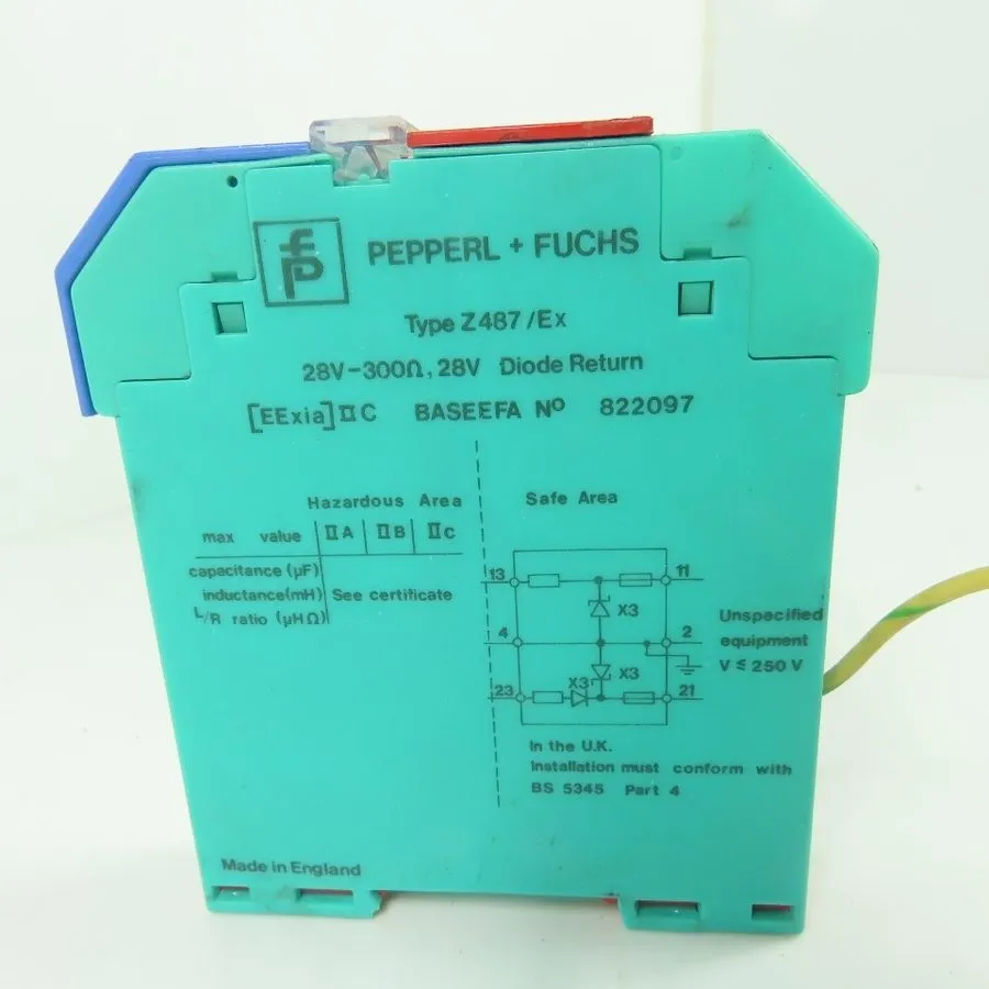 Датчик Pepperl + Fuchs Z487/Ex Baseefa EX822097 Switch Isolator 28V