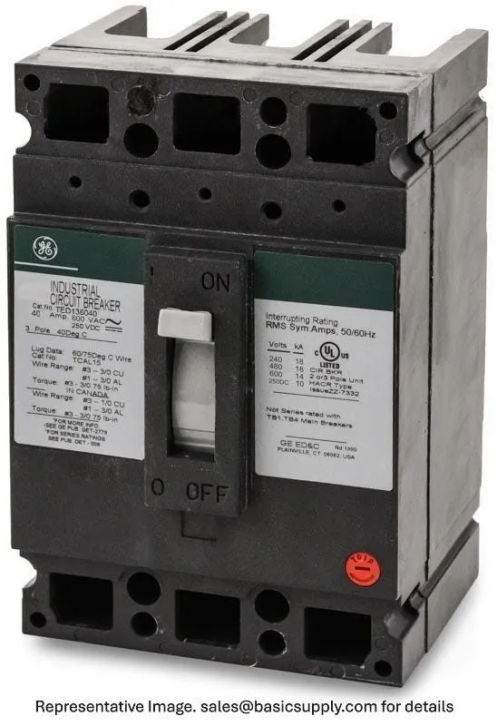 Автоматический выключатель GE TED134070 Circuit Breaker W/ Shunt Trip 70A 3P 480