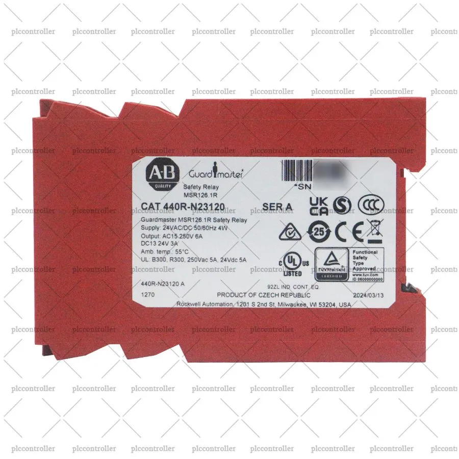 Реле безопасности Allen Bradley 440R-N23120 MSR126.1R, 24V AC/DC,Safety Relay