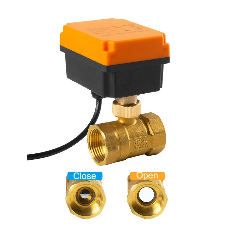 Клапан 1/2"-2"Brass/Stainless Steel 2/3 Way Motorized Ball Valve N/C N/O AC220V  — фото лота 2