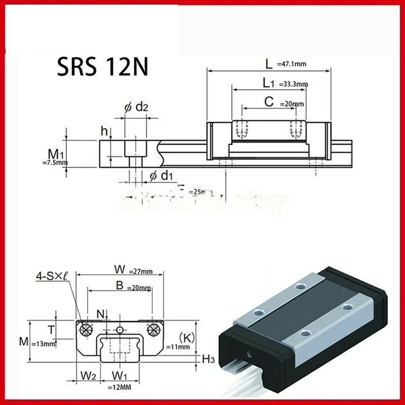 Оборудование ЧПУ THK SRS12N Linear Slide Block Bearing