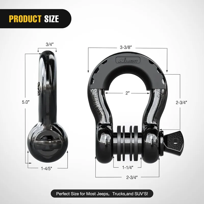 Такелажная скоба 90052B 3/4" D-Ring Shackle 4.75 Ton (9500 Lbs) Capacity with 7/